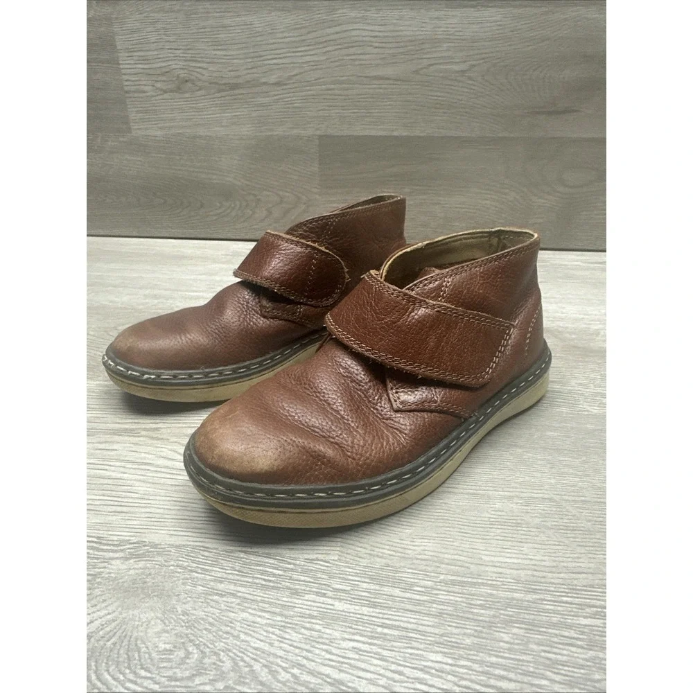Johnston & Murphy Kids Boys Mcguffey Chukka Sneaker Brown Full Grain Size 10M‎